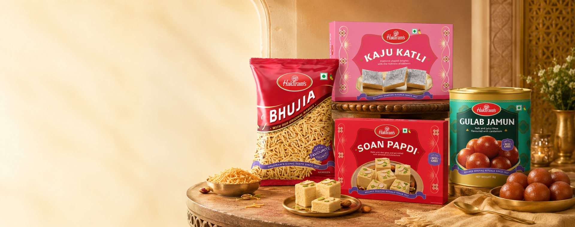Haldiram's sweets and namkeen range