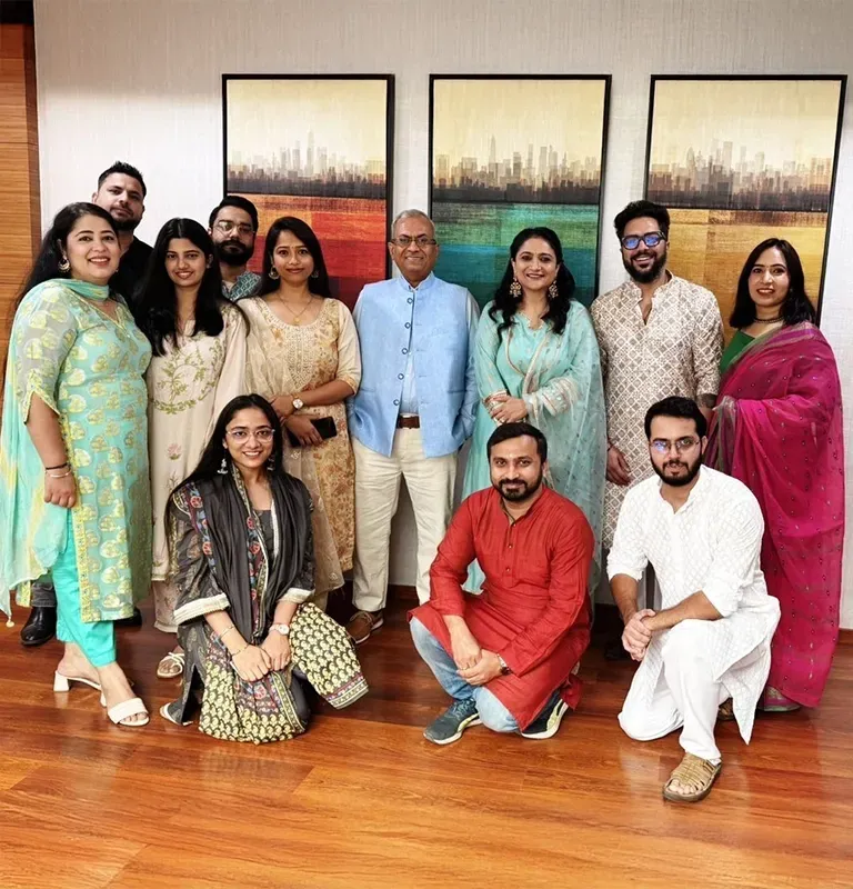 Haldiram's corporate team together at a festive gathering